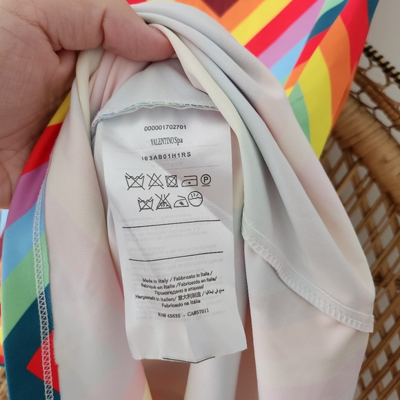 VALENTINO rainbow chevron dress M - Picture 5 of 7